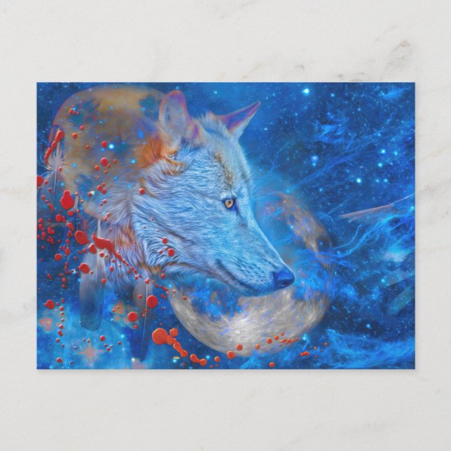 POSTAL OLAS DE ALFA GRAY WOLF (Anverso)