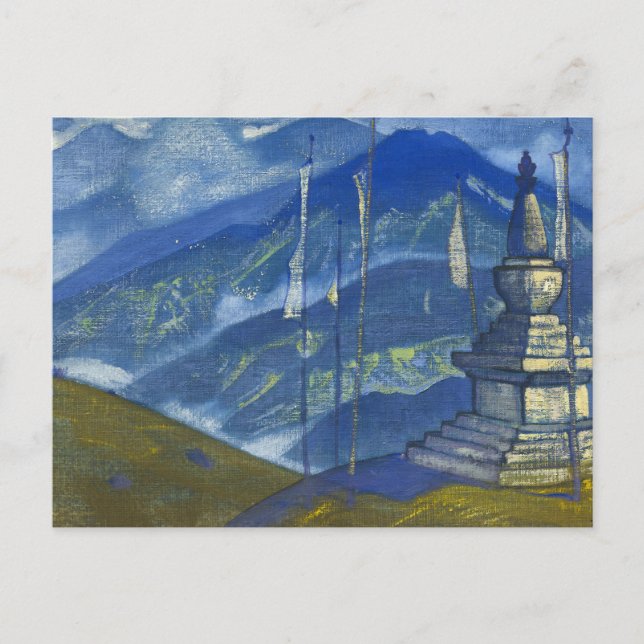 Postal Olas de niebla por Nicholas Roerich (Anverso)