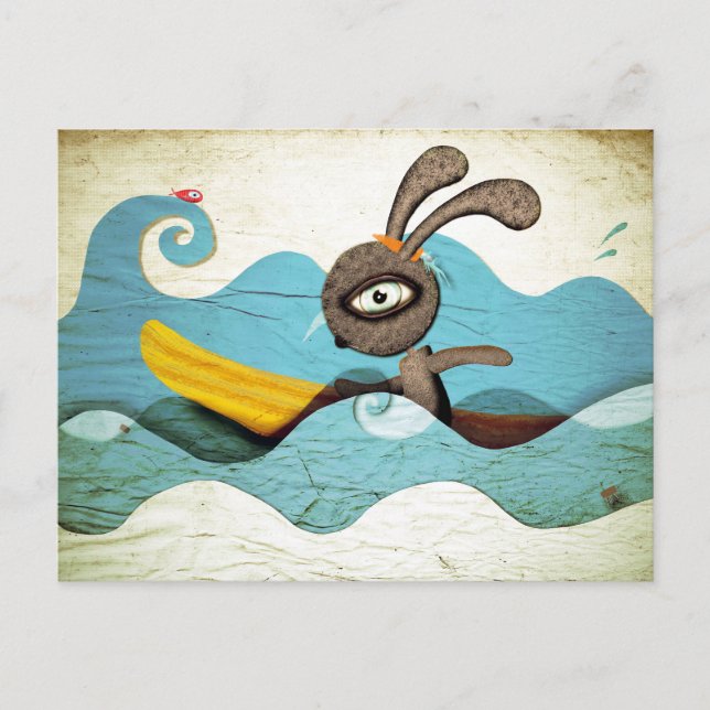 Postal Olas de Surfing (Anverso)