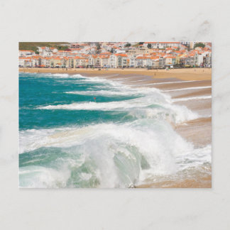 Postal Olas de verano en Nazare