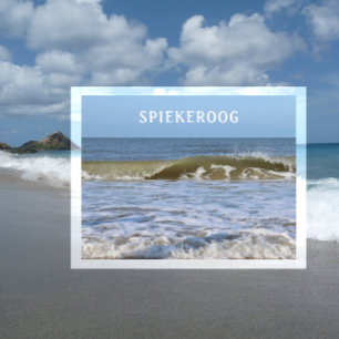 Postal Olas del Mar del Norte chocando Spiekeroog
