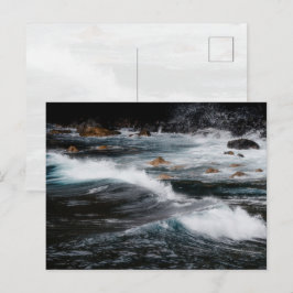 Postal Olas del océano temperamentales, foto de arte