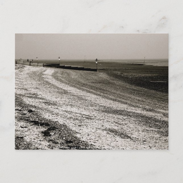 Postal Olas estrellándose en la costa, Isla Mersea (Anverso)