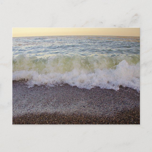 Postal Olas golpeando la orilla de la playa 2 (Anverso)