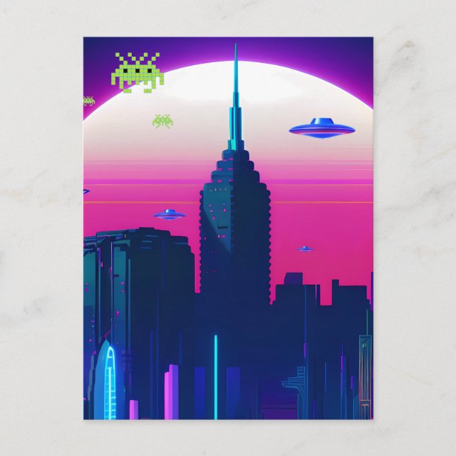 Postal Olas nocturnas y Vapor Daze (Anverso)