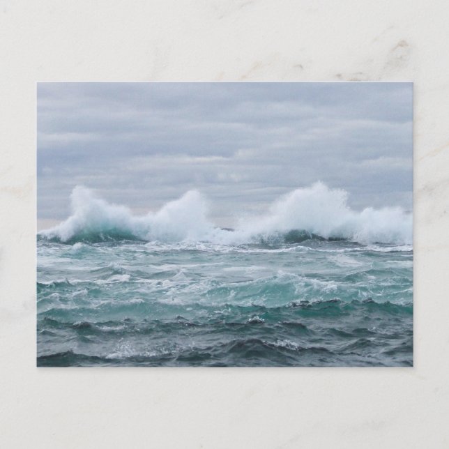 Postal Olas que rompen la Isla de Staffa (Anverso)