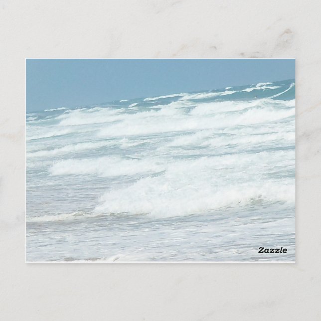 POSTAL OLAS SALVAJES DE LA PLAYA DE DELRAY (Reverso)