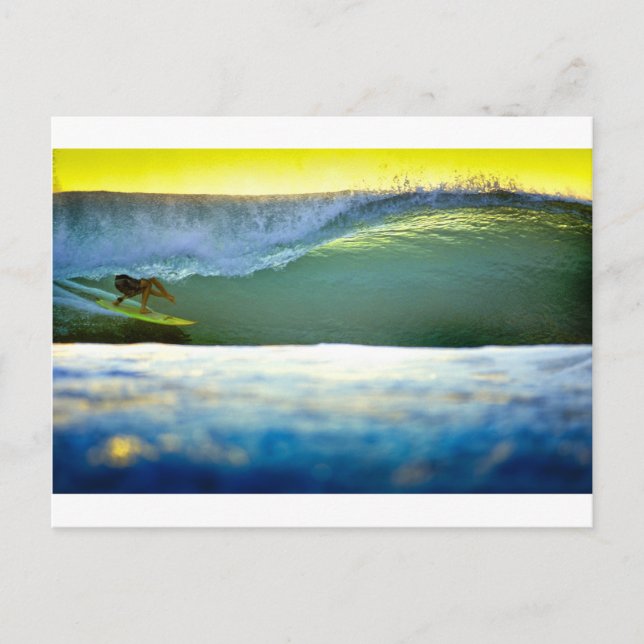 Postal Olas tropicales del Sunset Surf (Anverso)