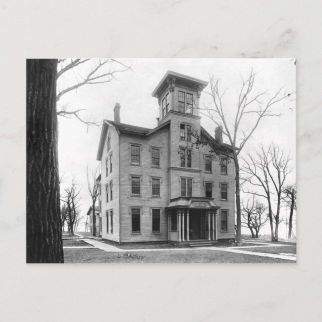 Postal Old College, Evanston, construido en 1855 (Anverso)