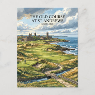 Postal Old Course en St Andrews Escocia