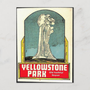 Postal Old Faithful Yellowstone