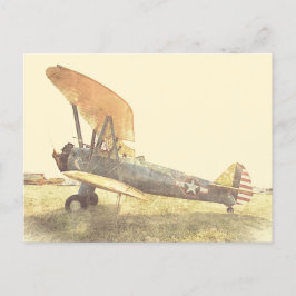 Postal Old Fighter Biplane Airplanes Postcard