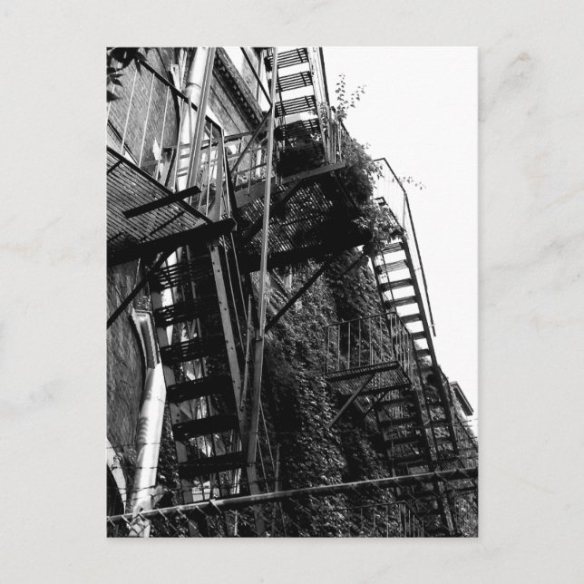 Postal Old Iron Apartment Building Staircase (Anverso)