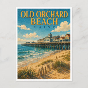 Postal Old Orchard Beach Maine Ocean Pier GeoSaga