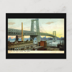 Postal Old Postcard, Nueva York, Puente Williamsburg