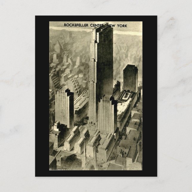 Postal Old Postcard, Rockefeller Center, Nueva York (Anverso)