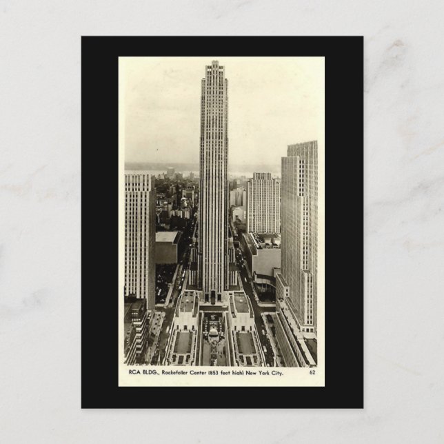 Postal Old Postcard, Rockefeller Center, Nueva York (Anverso)