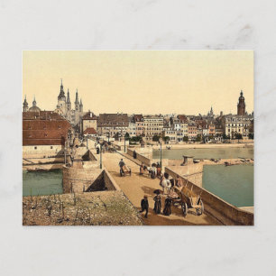 Postal Old Rhine Bridge (es decir, Old Main Bridge) y ciu