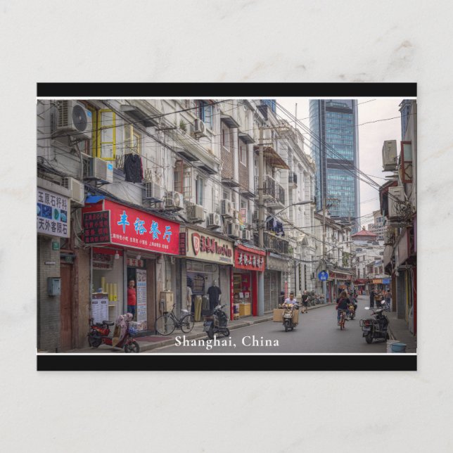 Postal © Old Shanghai, China (Anverso)