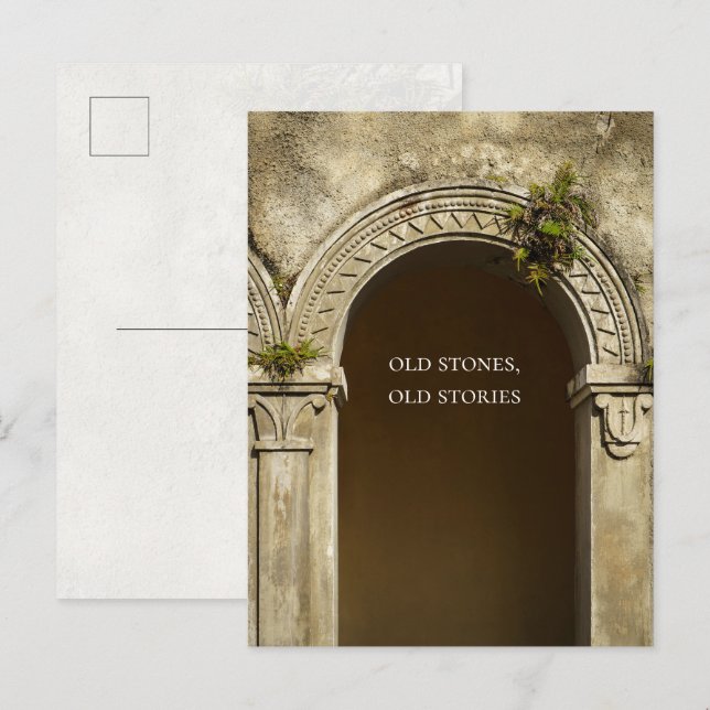 Postal Old Stones, Old Stories, Poetic Architecture (Anverso / Reverso)