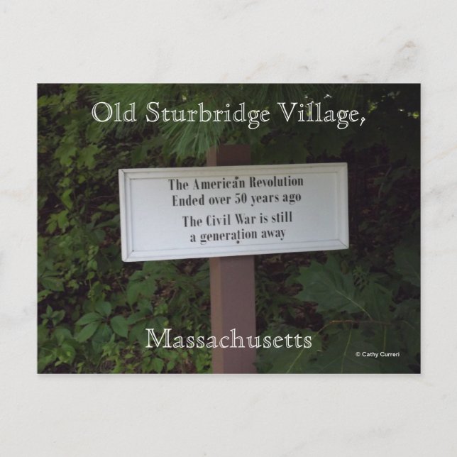 Postal Old Sturbridge Village, Massachusetts (Anverso)