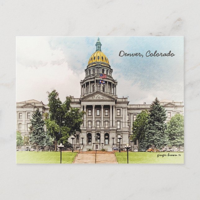 Postal Old Style, Colorado State Capitol Bldg, Denver, CO (Anverso)