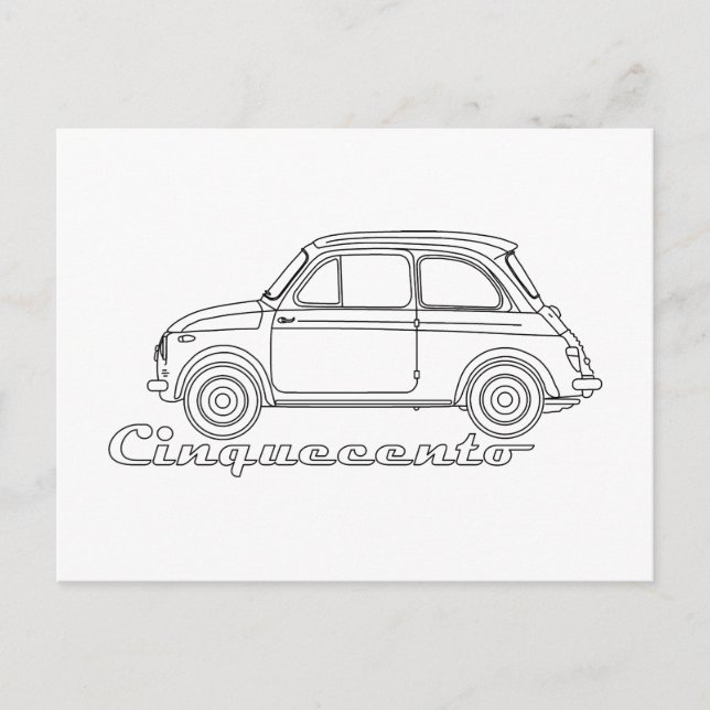 Postal Oldtimer Cinquecento Der PUCH 500 (Anverso)