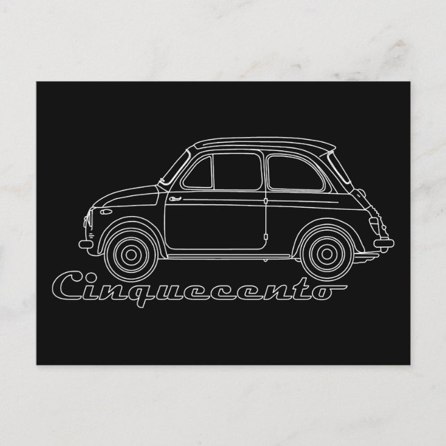 Postal Oldtimer Fiat Cinquecento Der PUCH 500 Postkarte (Anverso)