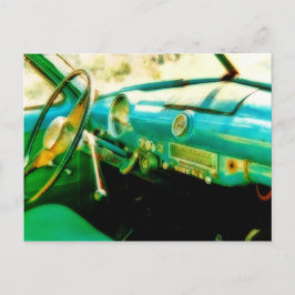 Postal Oldtimer von innen auf Kuba