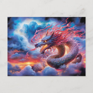 Postal Oleada de Fuego Celestial – Dragón Chino con Aeróg