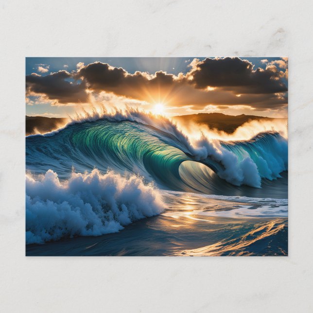 Postal Oleada en el mar (Anverso)