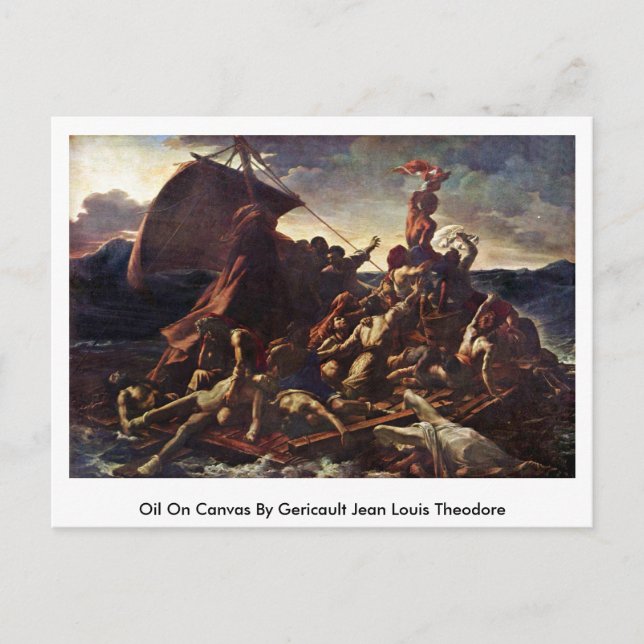 Postal Óleo Sobre Lienzo De Gericault Jean Louis Theodore (Anverso)