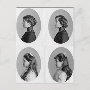 Postal Olga, Tatiana, Marie, Anastasia Romanov de Rusia