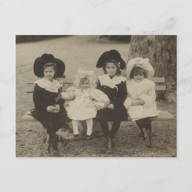 Postal Olga, Tatiana, Marie, Anastasia Romanov en 1903 (Anverso)