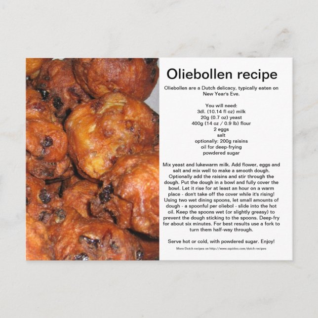 Postal Oliebollen (Anverso)