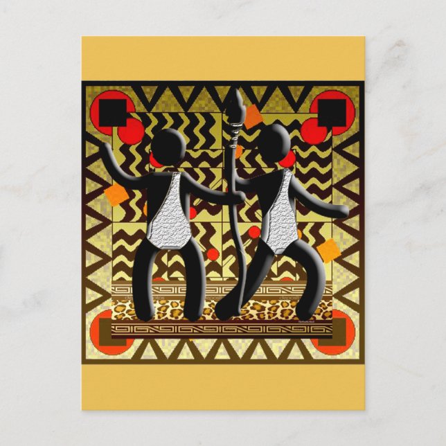 Postal Olimpiadas Africanas Pasando La Oratoria (Anverso)