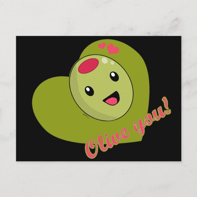 Postal Olive you Postcard (Anverso)