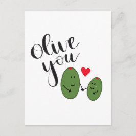 Postal Olive you postcard