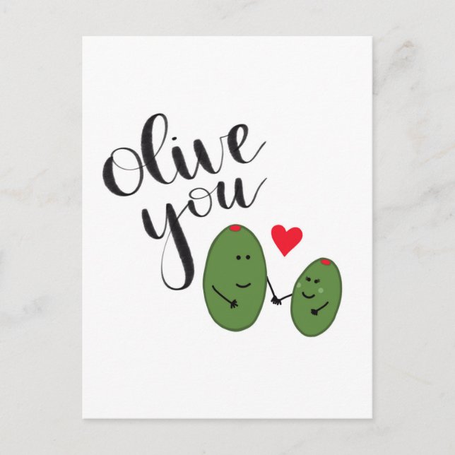 Postal Olive you postcard (Anverso)
