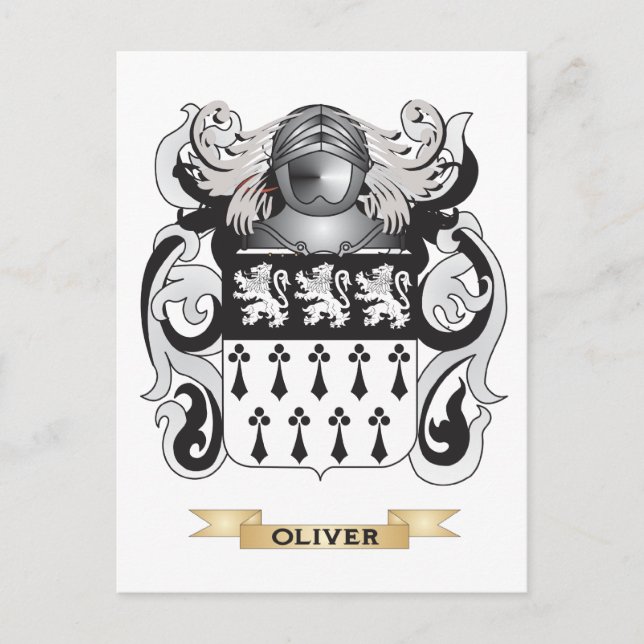Postal Oliver Coat of Arms (Family Crest) (Anverso)