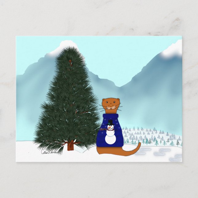 Postal Oliver encuentra su árbol de Navidad (Anverso)