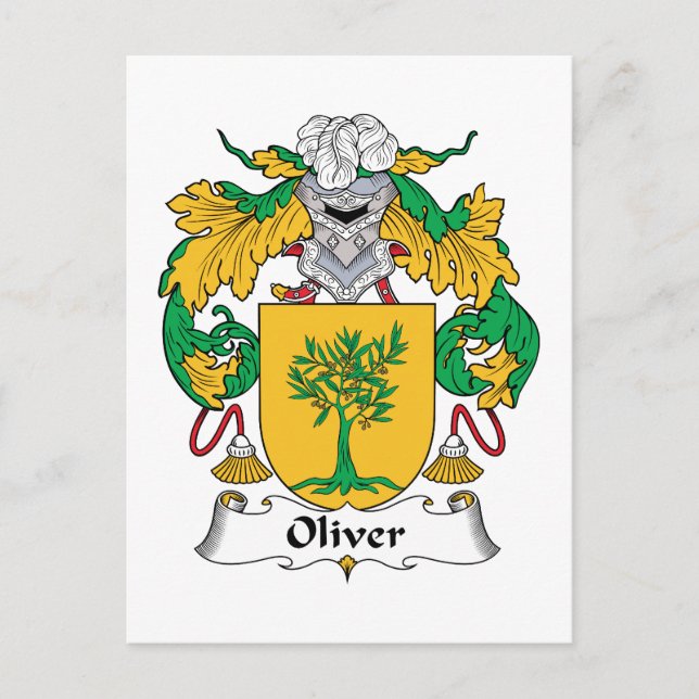 Postal Oliver Family Crest (Anverso)