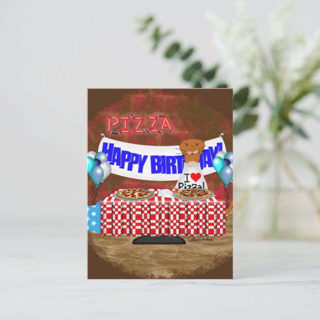 Postal Oliver La Nutria Cumple 6 Años! Feliz Cumpleaños (Anverso de pie)