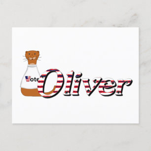 Postal Oliver La Nutria Dice ¡Salga y Vote!