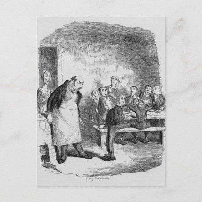 Postal Oliver pide más (Anverso)