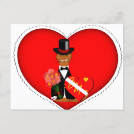 Postal Oliver The Otter In Heart - El día de San Valentín