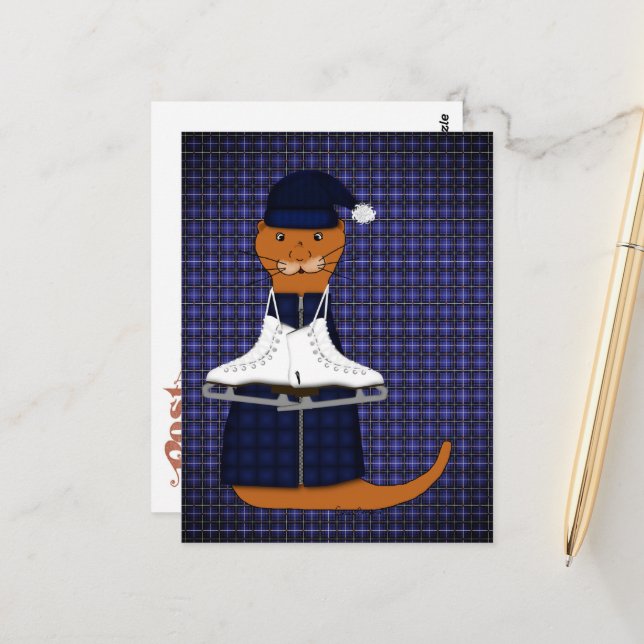 Postal Oliver The Otter Skates (Anverso/Reverso In Situ)