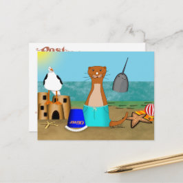 Postal Oliver The Otter's Beach Vacation