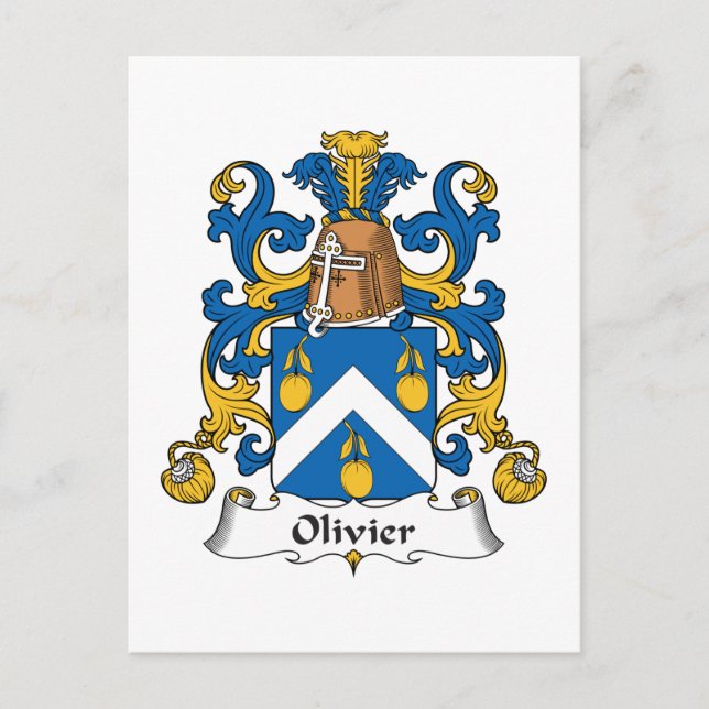 Postal Olivier Family Crest (Anverso)