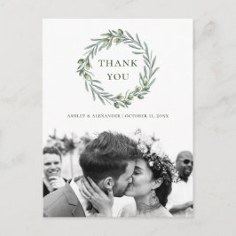 Postal Olivo de boda. Botánico italiano gracias